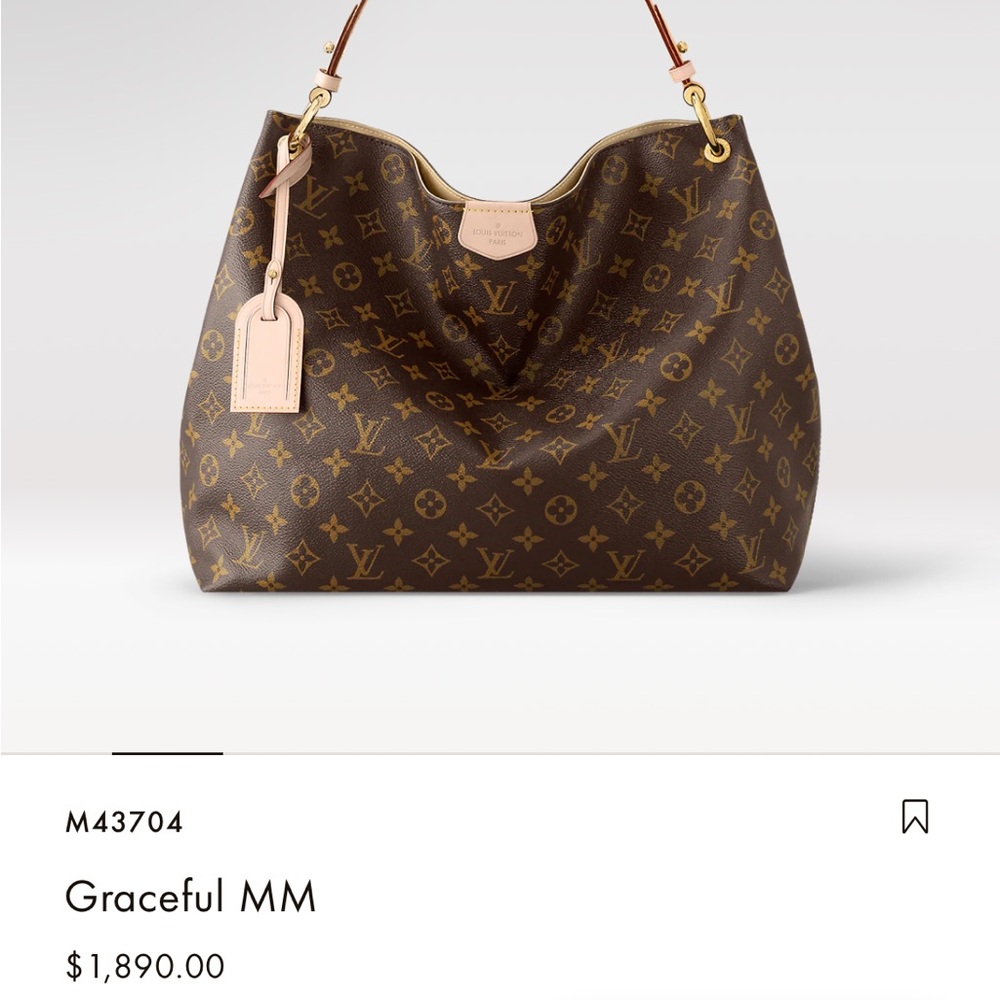 Louis Vuitton Monogram Canvas Shoulder Bag with Natural Vachetta and Red Trim - Picture 8 of 16